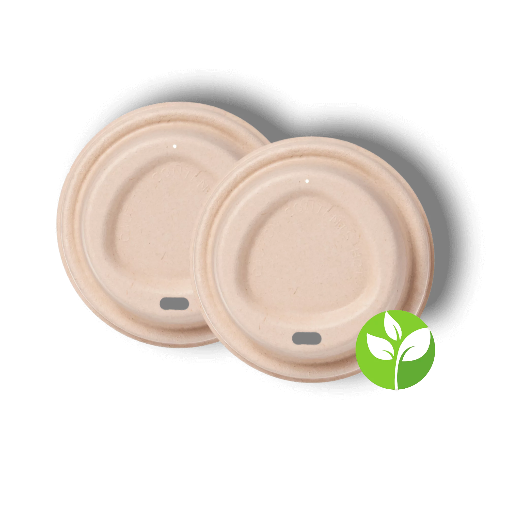 Deckel Kaffeebecher Bagasse, Braun