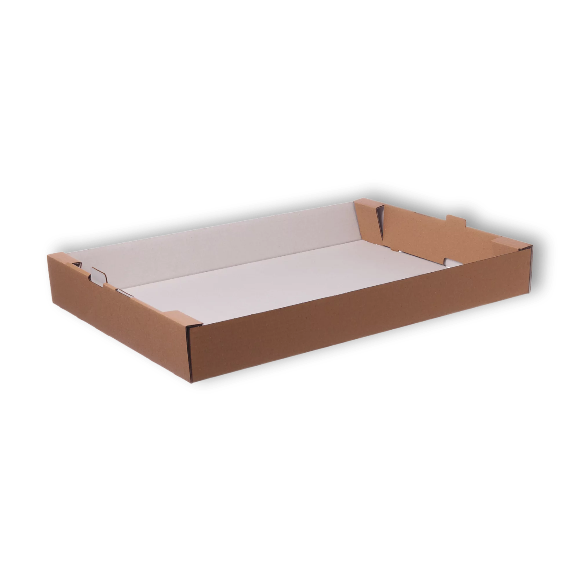 Papp Kuchensteigen 580x395x70mm / braun - weiß