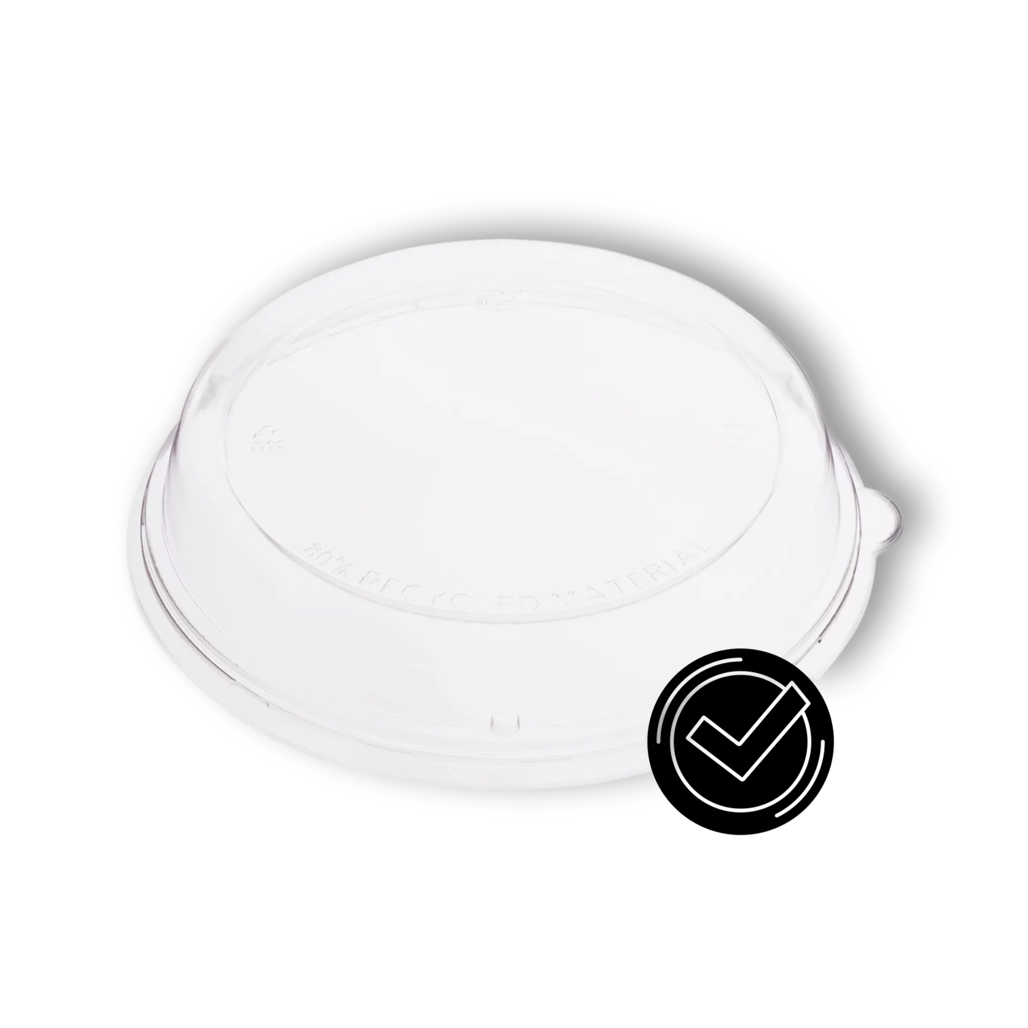 Deckel Bagasse Salatschale, braun